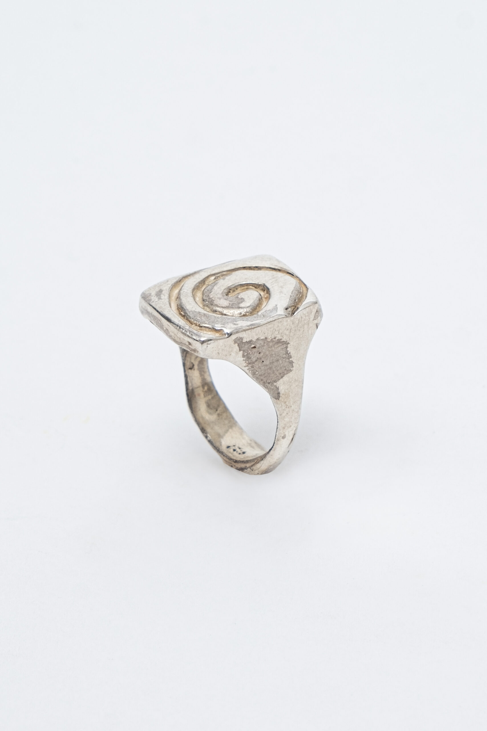 Spiral of Smoke Silver Pinky Ring - Image 2