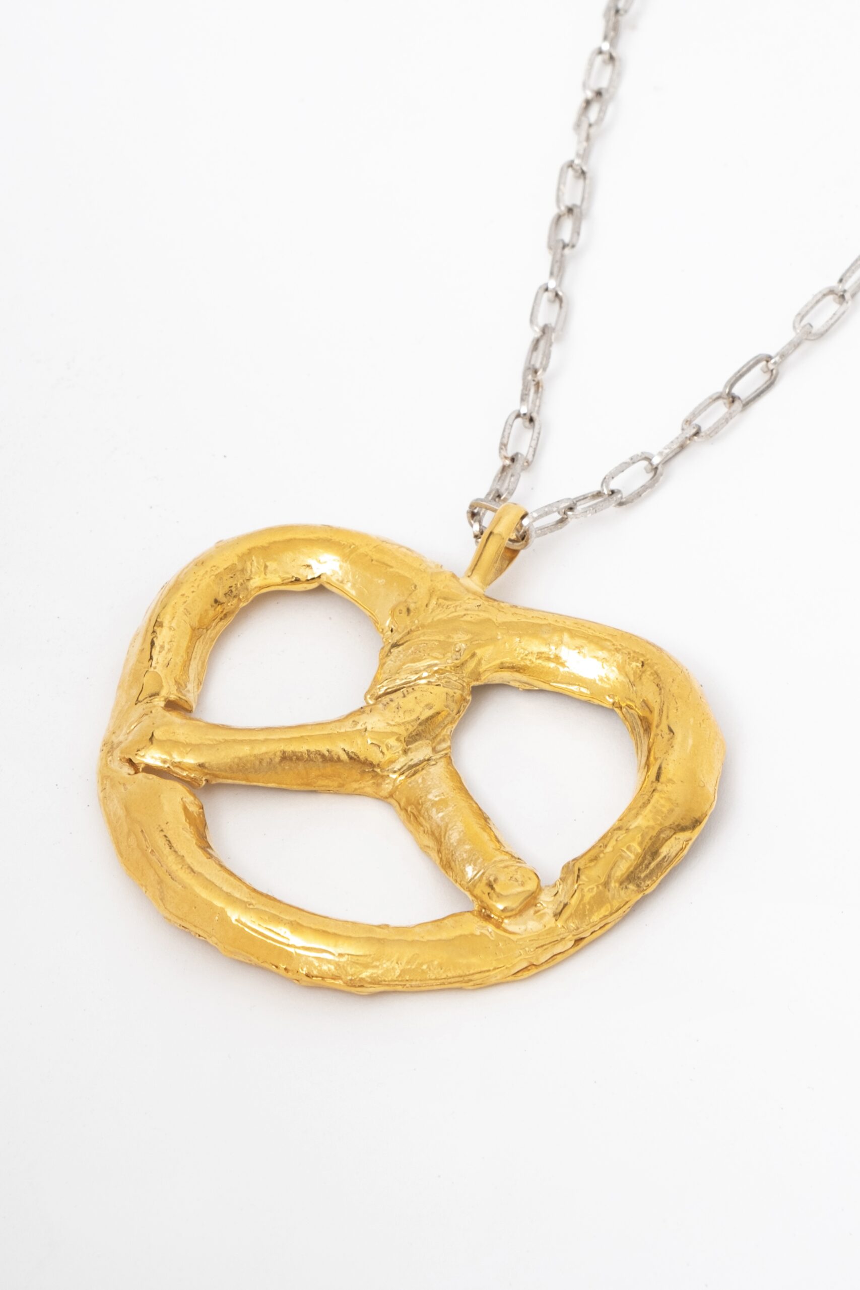 Pretzel Chunky Gold Pendant - Image 2