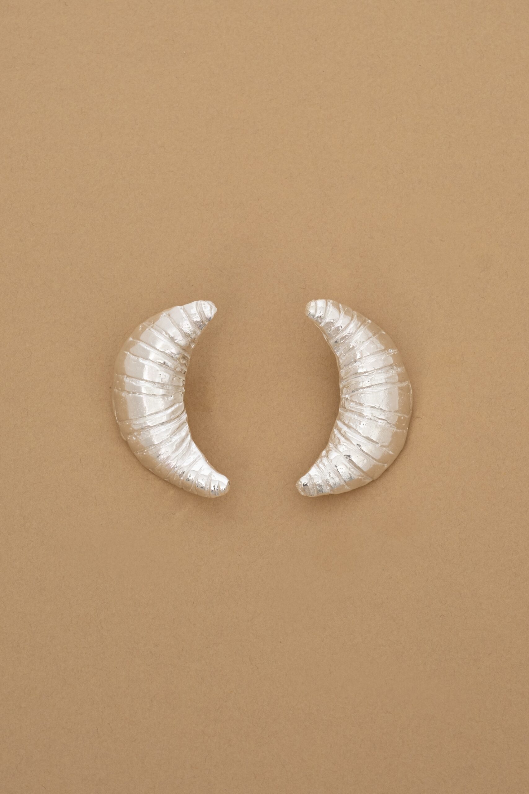 Croissant Silver Earrings