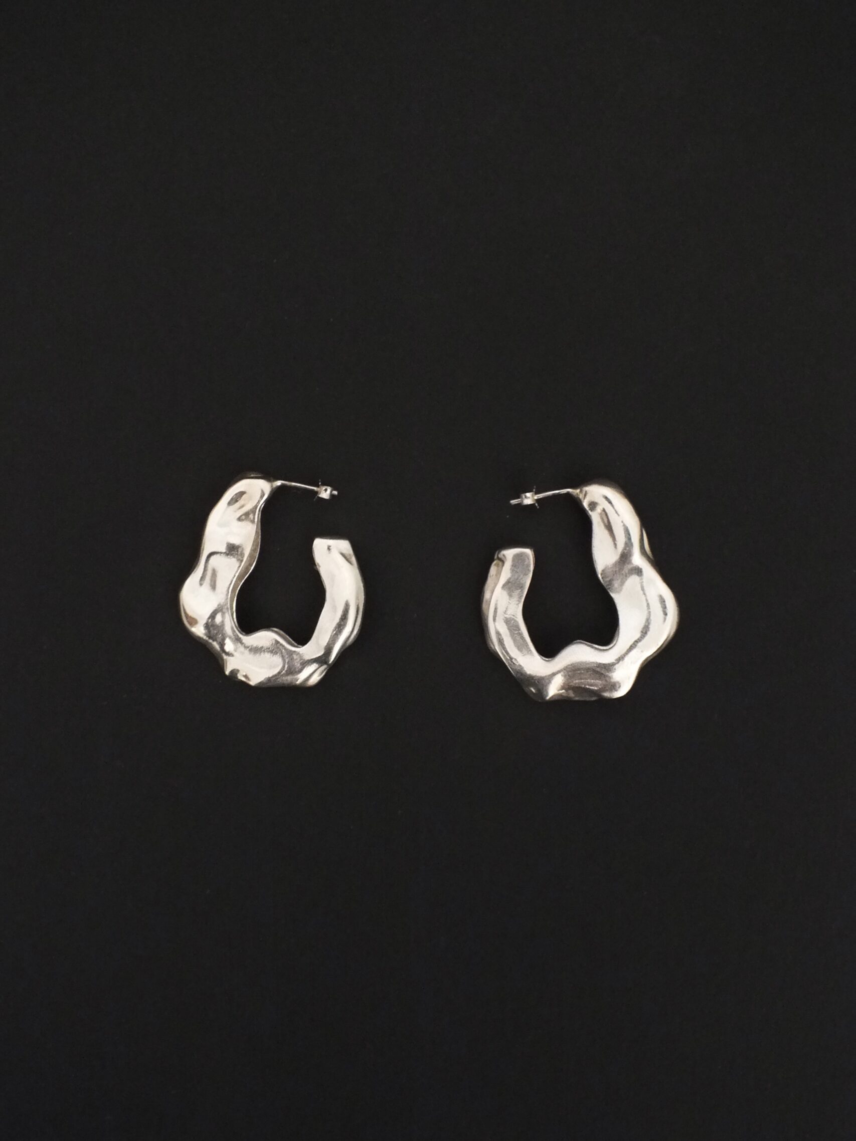 Wrinkled Hoop Earrings
