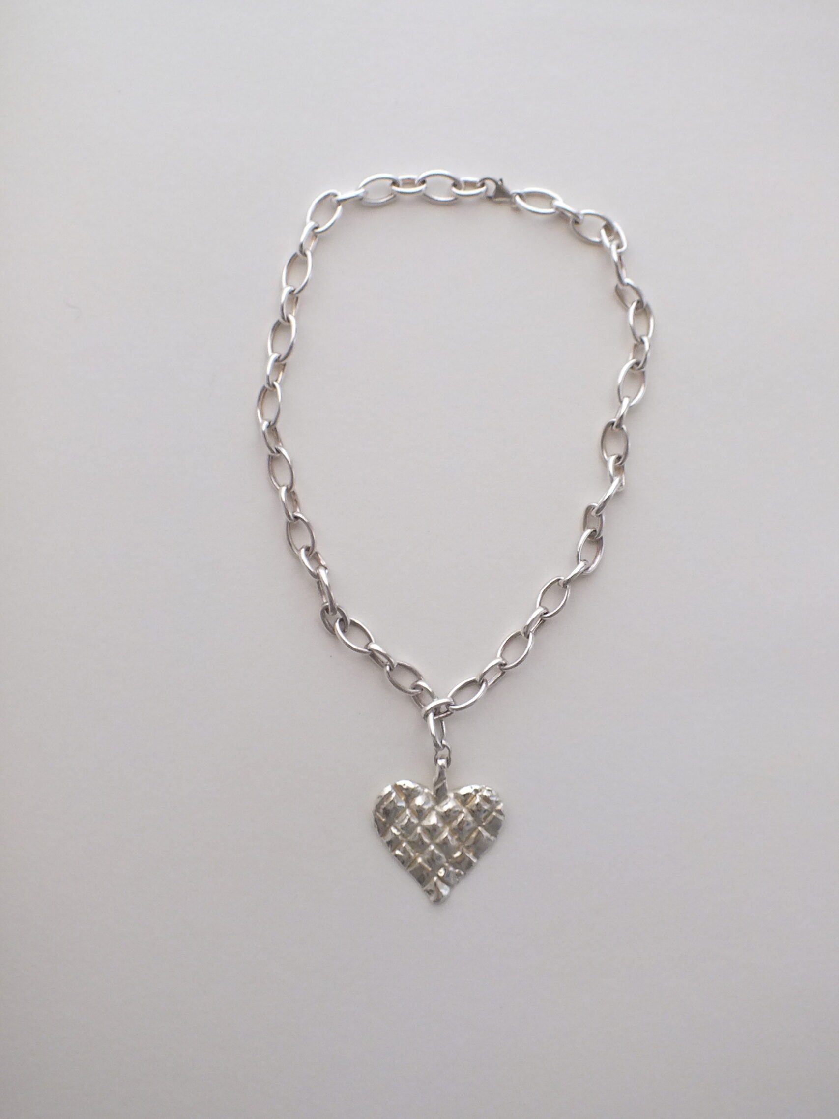 Melted Heart Silver Necklace - Image 2