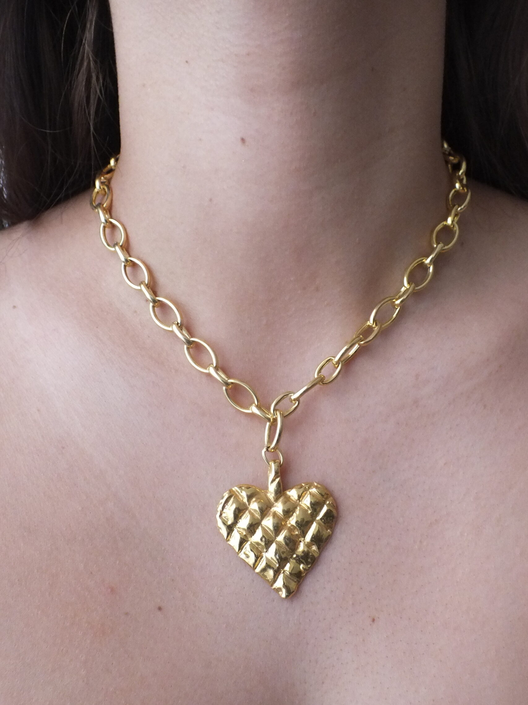 Melted Heart Gold Necklace